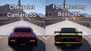 NFS Payback - Chevrolet Camaro SS vs Ford Mustang Boss 302 - Drag Races