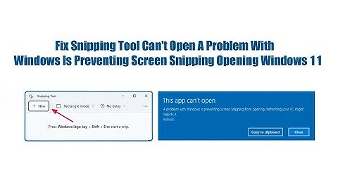 Fix Snipping Tool Can