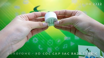 Bộ Cóc Cáp Sạc BA23 - Cổng Type C BOROFONE