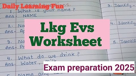 Lkg Evs Worksheet | Lkg Evs Half Yearly Question paper 2025 | #viral #trending 
