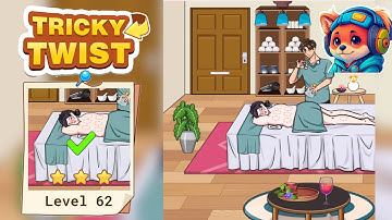 Tricky Twist Puzzle – Level 62 beautiful lady go cupping to relax Walkthrough Solutions