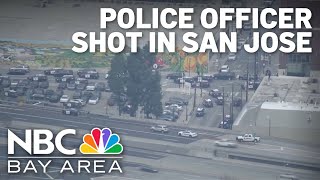 San Jose police officer shot, taken to hospital