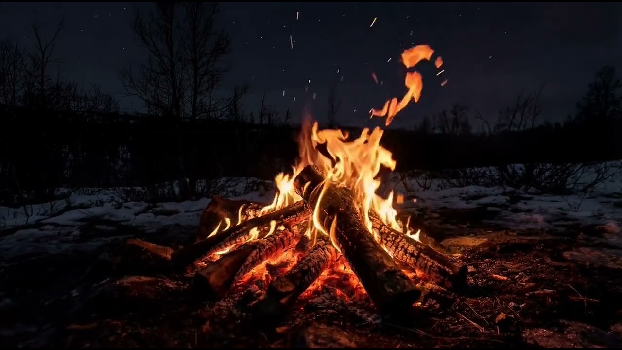 دفى وراحة 🔥 نار تخييم حقيقية | أتحداك تكمّل 8 ساعات