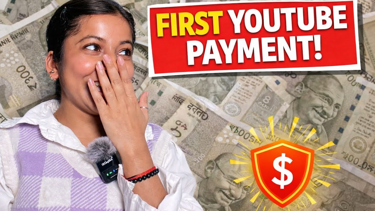 My first YouTube payment 😭💰💗