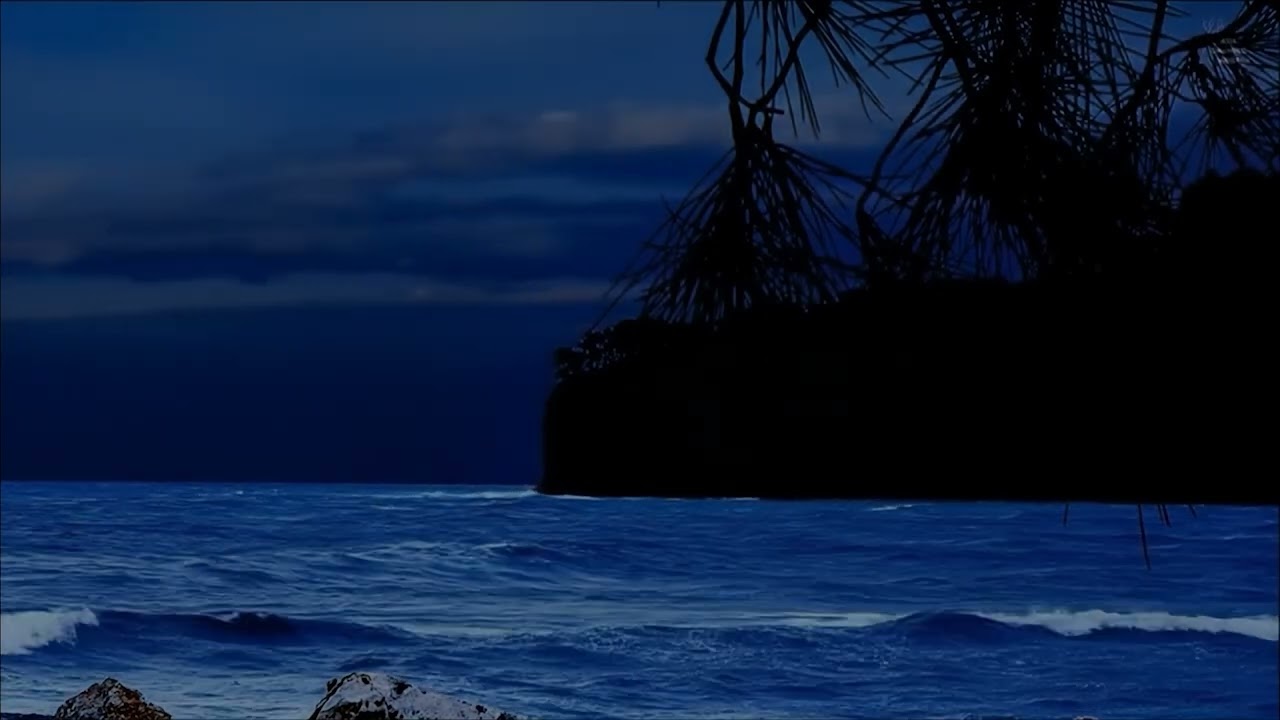 Ocean Dreamscape | Calm Midnight Waves to Rest Mind