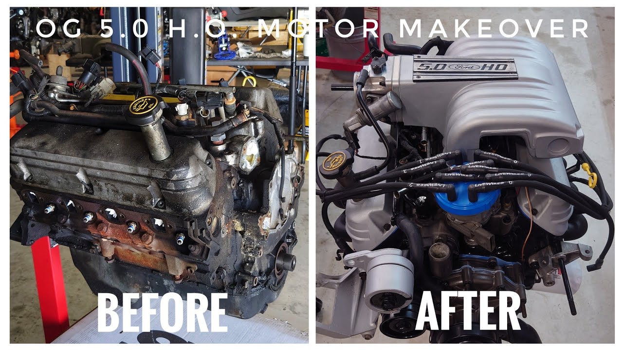 5.0 Mustang Motor 302 Makeover! - Clean, Paint & Gasket