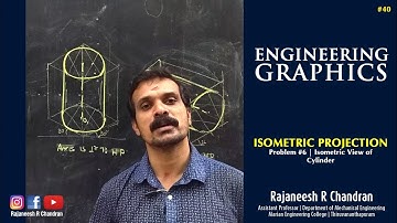 #39 Isometrics of Cylinder when the Axis is Perpendicular and Parallel to HP | Rajaneesh R Chandran