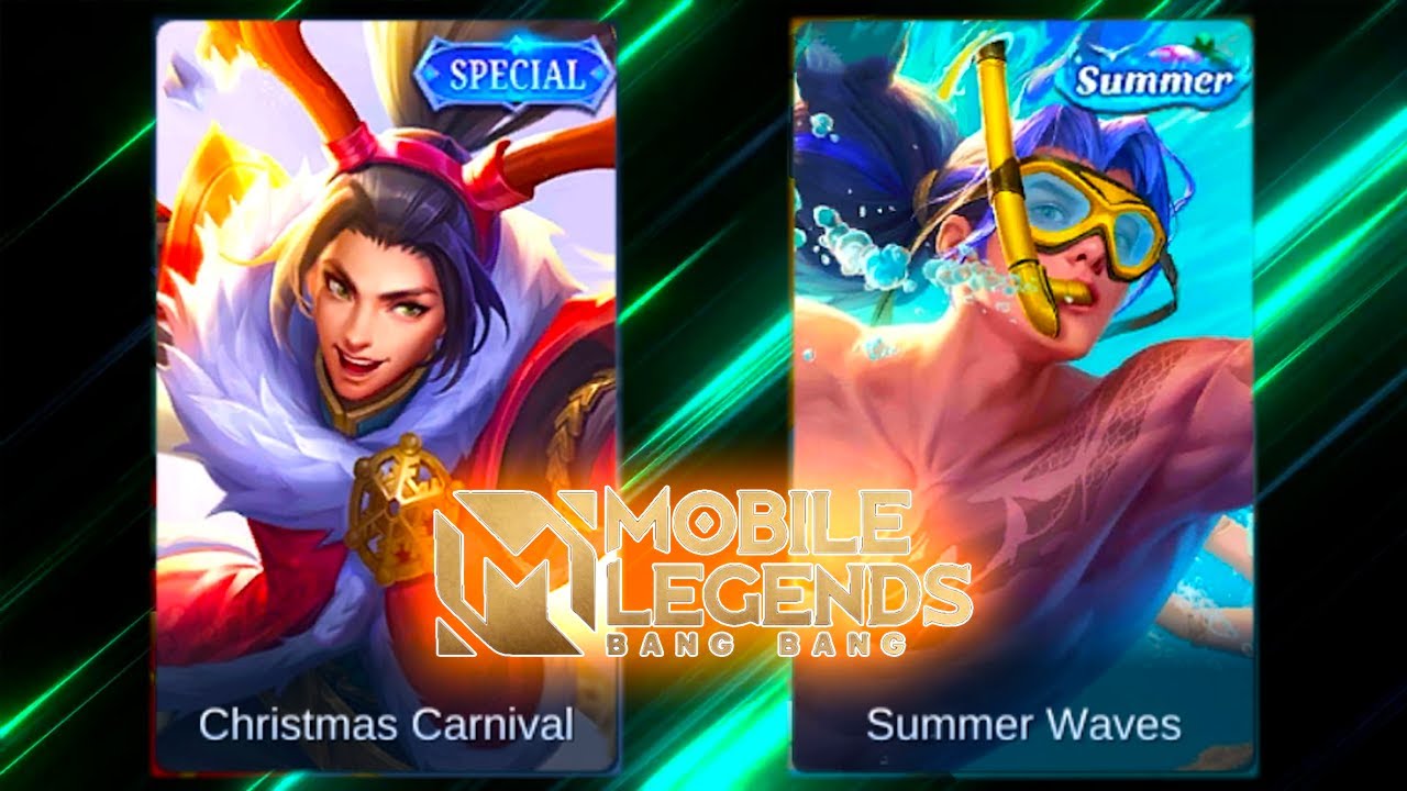 Zilong Summer Waves SKin VS Christmas Carnival Skin Mobile Legends ...