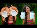 How i make real coconut milk from scratch  raw vegan dairyfree crueltyfree sweet  sugarfree