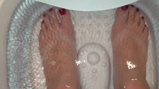 Review: Homedics foldaway luxury footspa set up and review: vibrating footspa
