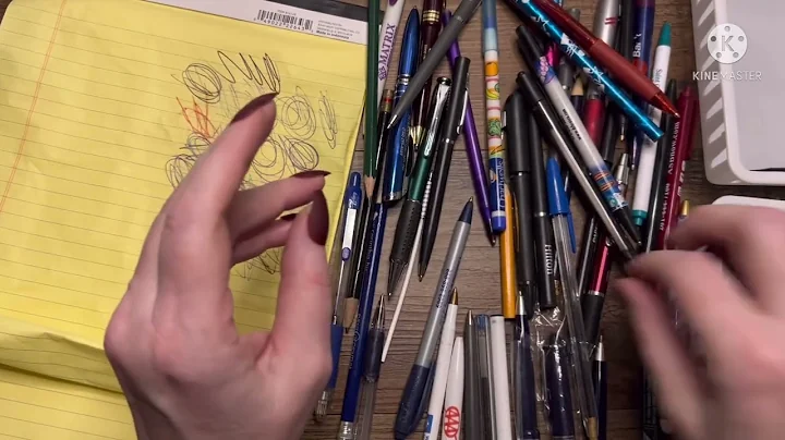 ASMR  Clicking and Testing Pens from Thrift Store Haul (no talking)