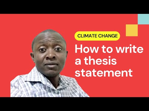 How to write a Thesis statement for climate change