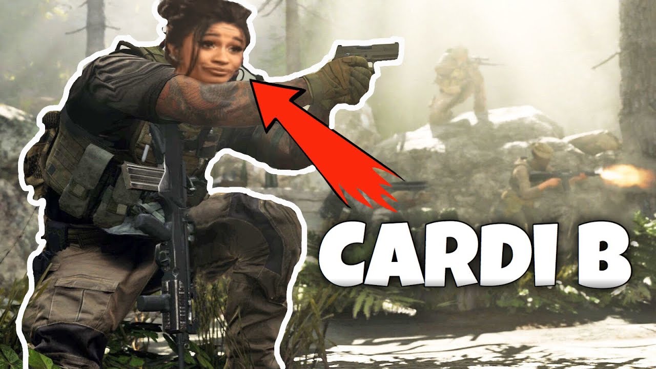 We found CARDI B in COD Modern Warfare YouTube