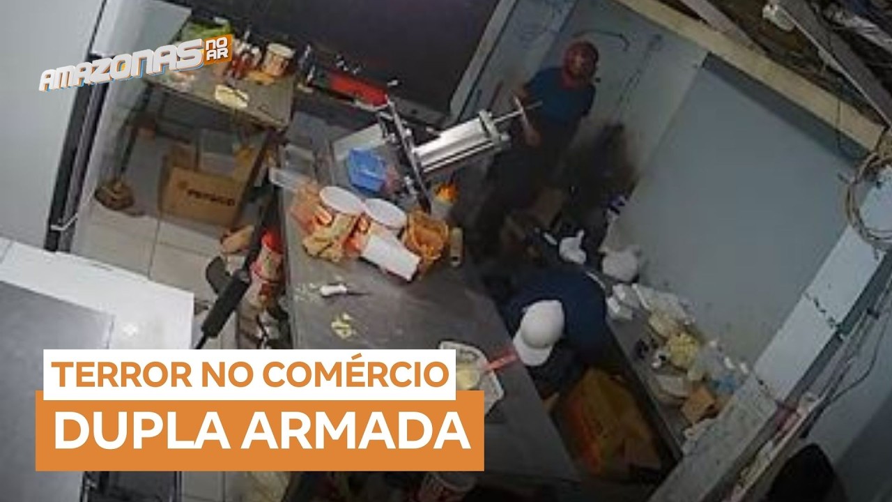 Assalto armado aterroriza funcionários de lanchonete em Manaus (AM)