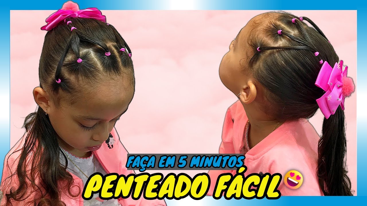 Penteado Infantil fácil para festas e passeios😍💕 