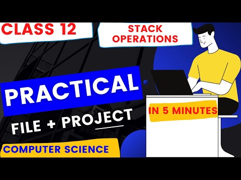 Stack Operations (Push,Pop,Peek,Display) Class 12 Computer Science Project+Project File