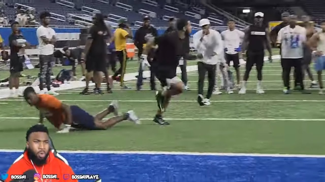BEST CATCH EVER BOSSNI REACTS TO “ WE TOOK OVER AN NFL STADIUM!  ( DETROIT 1on1s FOR 20k”