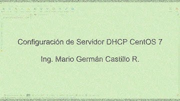Servidor DHCP CentOS 7