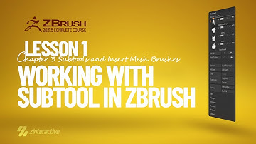 Working with Subtool in Zbrush | Lesson 1 | Chapter 3 | Zbrush 2021.5 Essentials Training