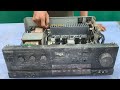 Antique Technics Audio Amplifier Restoration // Restore and Reuse a Broken 120w Amplifier