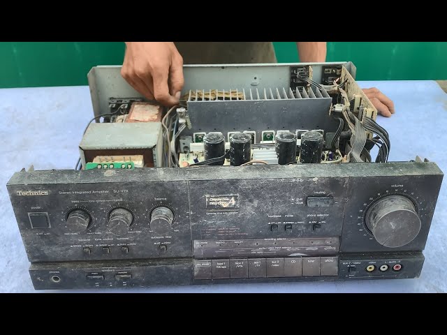 Antique Technics Audio Amplifier Restoration // Restore and Reuse a Broken 120w Amplifier class=