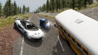 Different Vehicles VS Giant Potholes - BeamNG Drive