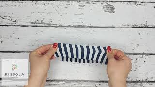 Tkanina Krepa - Białe-navy Paski screenshot 5