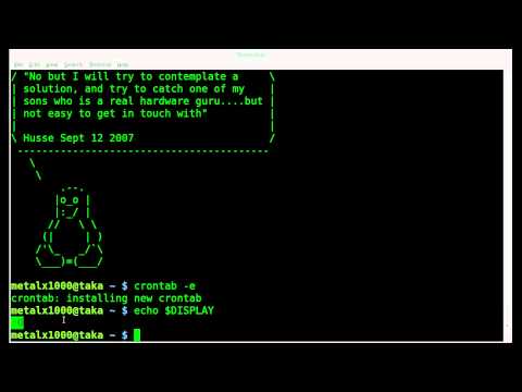 Crontab GUI Display Tutorial - BASH - Linux