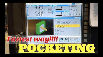 #HOW TO CREATE  POCKET PROGRAM!!! CNC MILL FANUC SERIES NHP8000 part 1  #7
