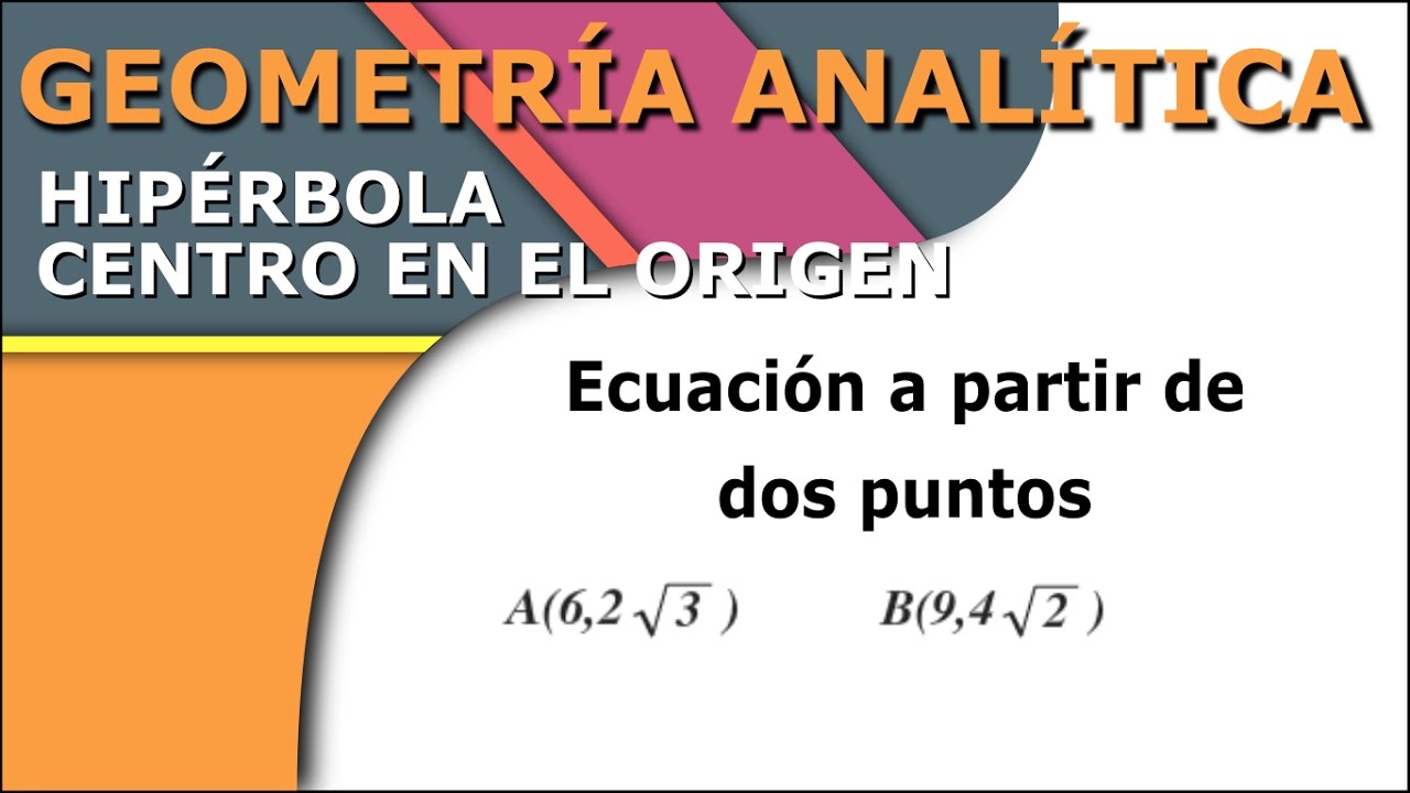 Hipérbola | Ecuación a partir de dos puntos por los que pasa | SimpleAlgebra1
