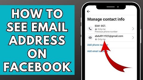 How to See Email Address on Facebook (2023)