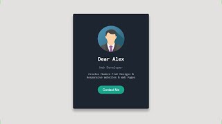 How To Create Profile Card Using HTML & CSS