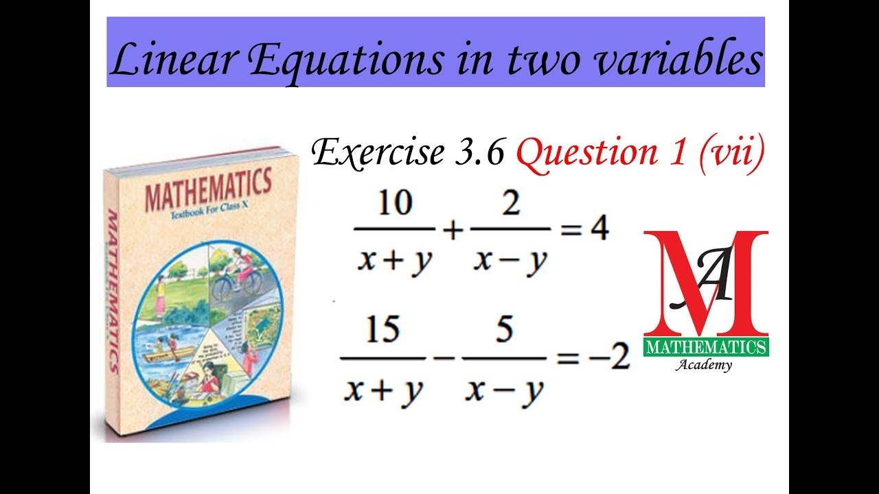Solve By Reducing Them To A Pair Of Linear Equations 10 X Y 2 X Y 4 15 X Y 5 X Y 2 Youtube