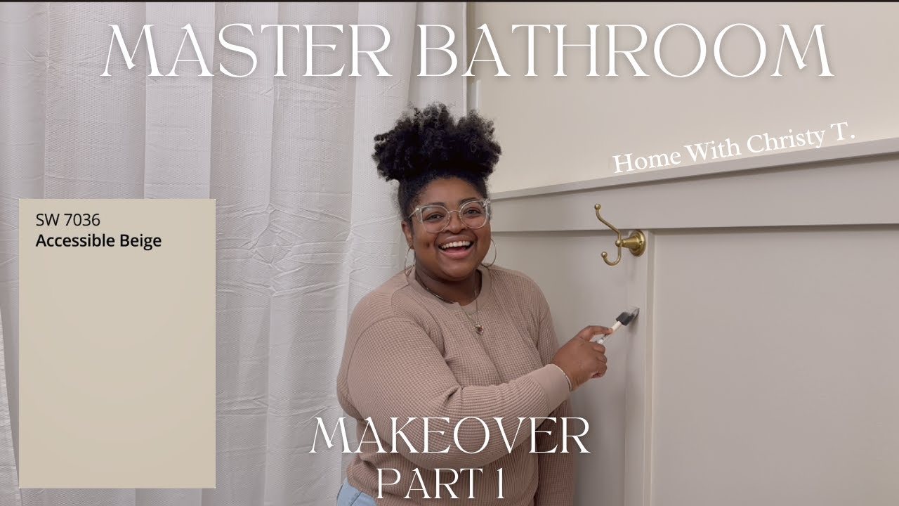Master bathroom makeover under $500 Part 1 l DIY board and battan ...