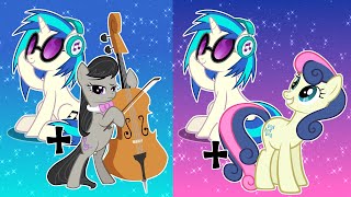 VINYL SCRATCH + OCTAVIA MELODY / BON BON / SPEEDPAINT [Theme: Background Mane Six] #3