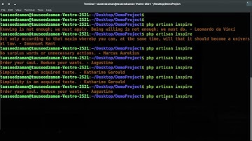 Laravel tip of the day | php artisan inspire 🤓 #laravel #shorts