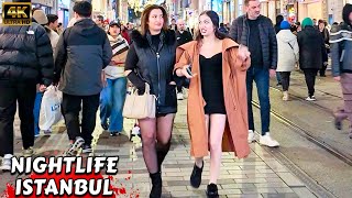 Nightlife Istiklal Eminonu Bazaar Taksim Istanbul 2024 Turkey Walking TourTourist Guide 4k