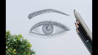 : How to draw a realistic eye for Beginners step by step | Easiest eye drawing tutorial | Easymix Art