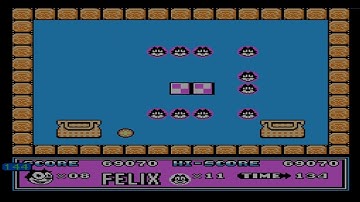 FELIX THE CAT. Round 2-3. Old game. Games-Dendy. Retro game.