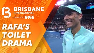 Nadal reveals hilarious behind-the-scenes drama: Brisbane International | Wide World of Sports