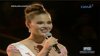 Miss World 2016: Catriona Gray's Q&A