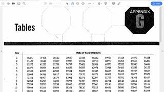 Simulation Example using Random Number Table