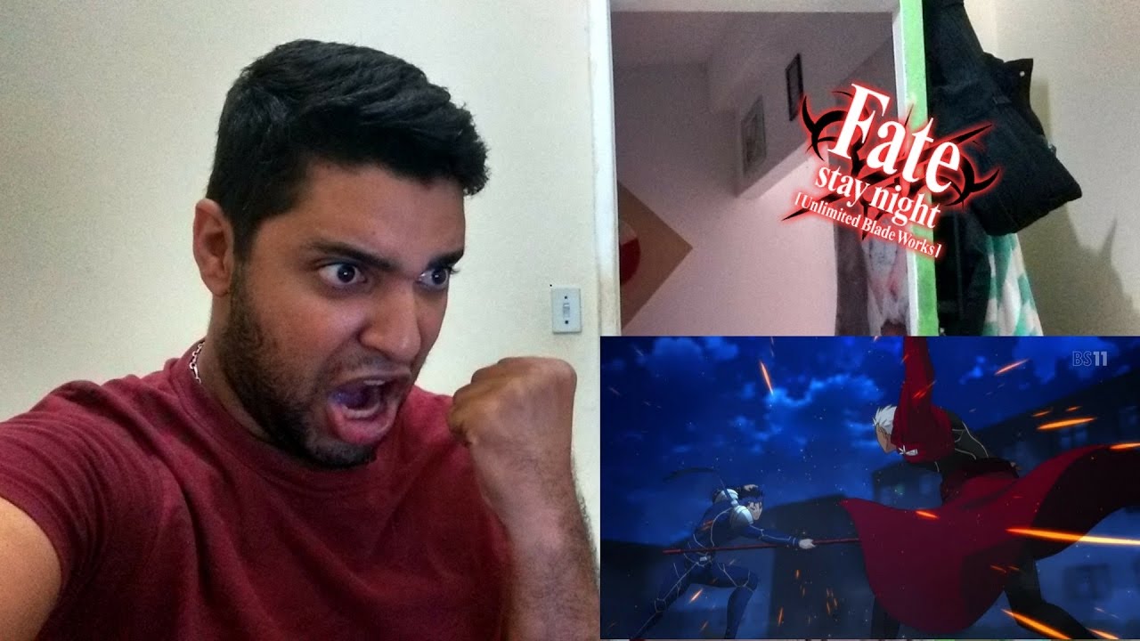Fate Stay Night - My First Reaction to archer vs lancer