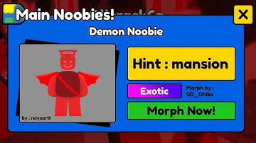 How to get DEMON Noobie in FIND THE NOOBIES MORPHS Roblox