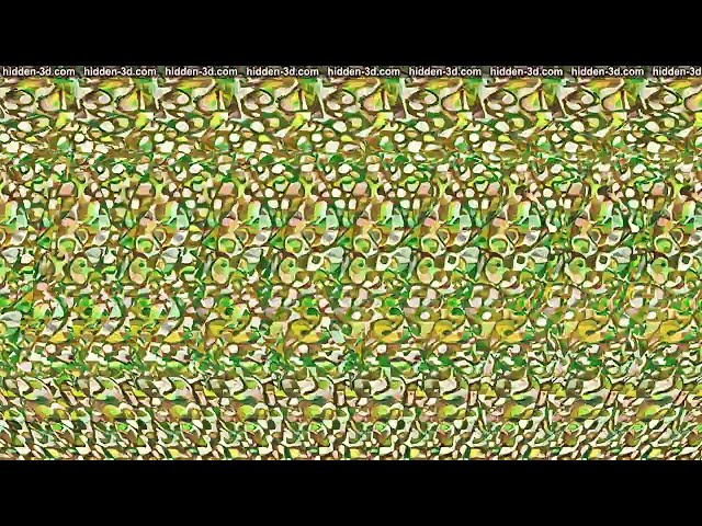 YELLOW TRUNKS - animated 3D stereogram with a moving hidden picture class=