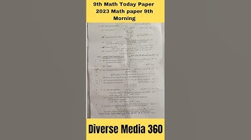 9th class Math Paper Morning 2023 | Group 1 paper math | Lahore board #biselhr #9thmathboardpaper