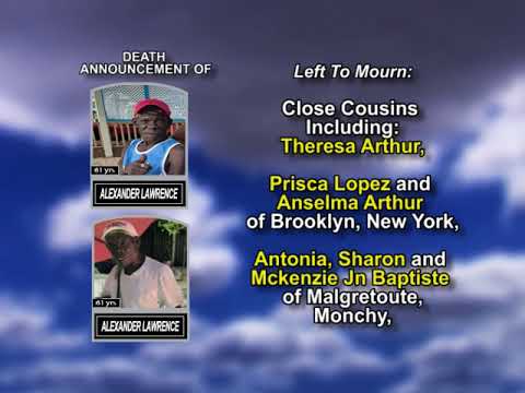 Alexander Lawrence ~ Long Obituary