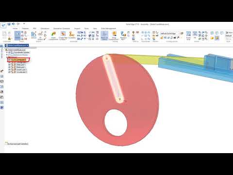 Slider Crank Mechanism 08 | Circular Crank Solid Edge