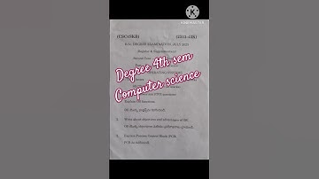 #4th sem degree #computer science #operatingsystem #model question paper #imp questions