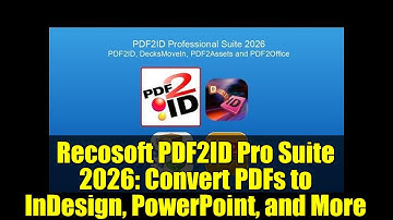 Recosoft PDF2ID Pro Suite 2026: Convert PDFs to InDesign, PowerPoint, and More